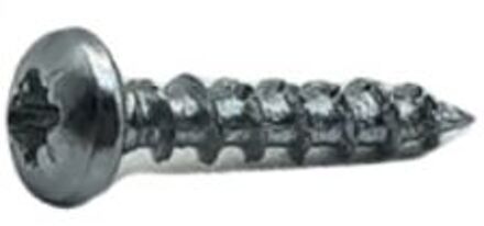 Sencys Universele Schroef Gegalvaniseerd Ronde Kop Pozi - 3x16mm - 50 Stuks