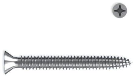 Sencys Universele Schroef Pozi Staal Gegalvaniseerd 40 X 4,5mm 150 Stuks