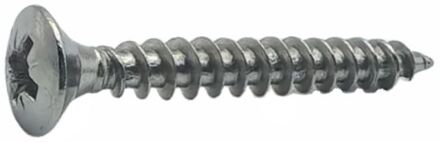 Sencys Universele Schroef Rvs Ronde Kop Pozi - 5x40mm - 10 Stuks