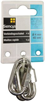 Sencys Verbindingsschakel - Gegalvaniseerd - Diam. 4x40mm - 4 Stuks