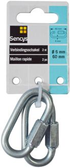 Sencys Verbindingsschakel - Gegalvaniseerd - Diam. 6x60mm - 2 Stuks