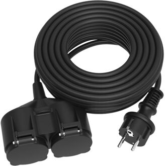 Sencys Verlengsnoer 2-voudig - Rubber - 10 Meter - Ip43