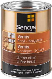 Sencys Vernis Acryl Hoogglans Donker Eiken 500ml