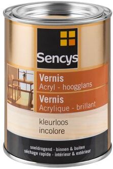 Sencys Vernis Acryl Hoogglans Kleurloos 500ml