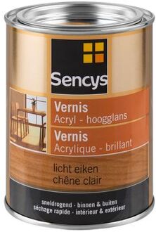 Sencys Vernis Acryl Hoogglans Licht Eiken 500ml