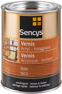 Sencys Vernis Acryl Hoogglans Teak 500ml