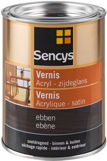 Sencys Vernis Acryl Zijdeglans Ebbenhout 500ml
