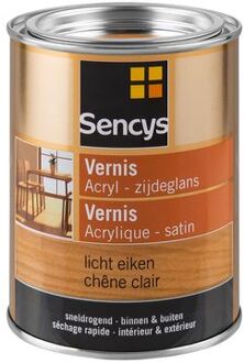 Sencys Vernis Acryl Zijdeglans Licht Eiken 500ml