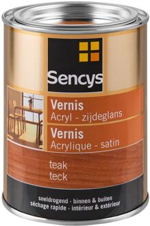 Sencys Vernis Acryl Zijdeglans Teak 500ml
