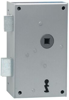 Sencys Verticaal Oplegslot Linksdraaiend M980 Staal Grijs 57x50mm