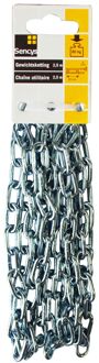 Sencys Verzinkte Stalen Ketting - Staal - Verzinkt - 4x19mm - 2,5m