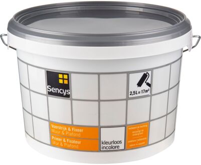 Sencys Voorstrijk En Fixeer Primer - Muur En Plafond - Kleurloos - 2,5l