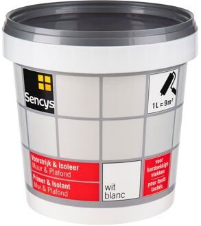 Sencys Voorstrijk En Isoleer Primer - Muur En Plafond - Wit - 1l
