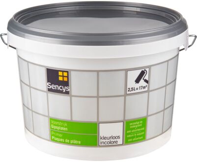 Sencys Voorstrijk Gipsplaten Transparant 2,5l