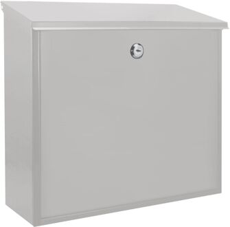 Sencys Wandbrievenbus 50 - Staal En Aluminium - Zilver - 36x36,5x10cm