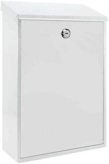 Sencys Wandbrievenbus 70 - Staal - Wit - 25x40x10cm