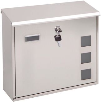 Sencys Wandbrievenbus - Staal - Inox - 35x33x11,5 Cm