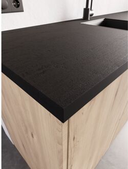 Sencys Werkblad - Aanrechtblad - Gebrand Hout - 304x64x3,8cm