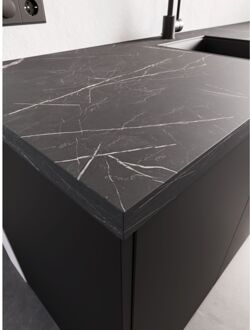 Sencys Werkblad - Mat - Zwart Marmer - 304x64x3,8cm