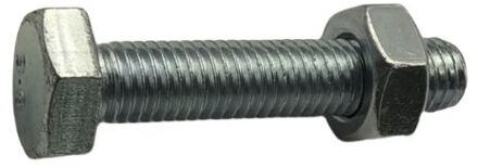 Sencys Zeskantbout Met Moer - Staal - Gegalvaniseerd - M10x50 Mm