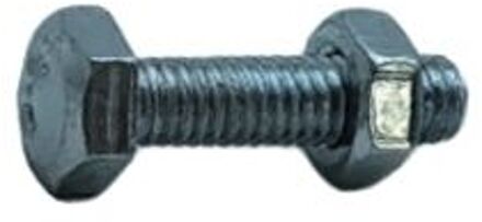 Sencys Zeskantbout Met Moer - Staal - Gegalvaniseerd - M4x16 Mm