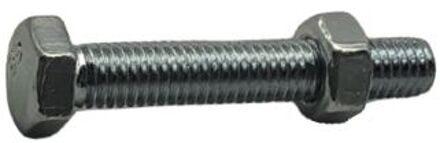 Sencys Zeskantbout Met Moer - Staal - Gegalvaniseerd - M5x30 Mm