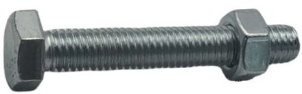 Sencys Zeskantbout Met Moer - Staal - Gegalvaniseerd - M8x50 Mm