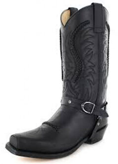 Sendra Basic and bikerboots mannen 3434-01 - maat 39 Zwart