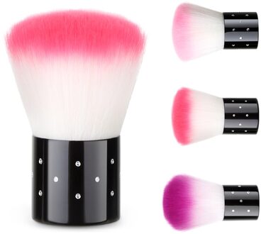 Senignol 1Pc Nail Dust Brush Voor Uv Gel Vernis Manicure Borstel Voor Makeup Nail Art Manicure Dust Cleaning Nagels Tools Rood