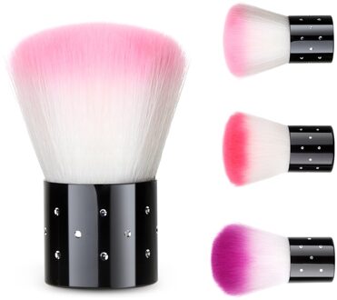 Senignol 1Pc Nail Dust Brush Voor Uv Gel Vernis Manicure Borstel Voor Makeup Nail Art Manicure Dust Cleaning Nagels Tools Roze