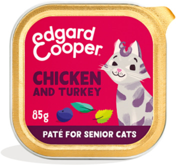 Senior Paté - Kattenvoer - Kip - Kalkoen - 85 gram