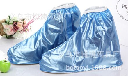 Senior Verdikking PVC Parel LighRain Gear Partst Kinderen Schoen Rain Boot Schoenen Cover Set Regendicht lucht blauw L