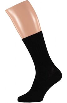 Senioren herensokken - Set van 3x stuks - zwart - niet knellend - maat 42/45 - anti pres sokken - ac 42/45