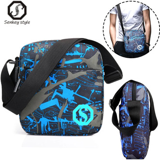 SENKEY Brand Luminous Casual Men Messenger Bag Fashion Oxford male Travel Shoulder Bags Waterproof Crossbody Bag for men boys