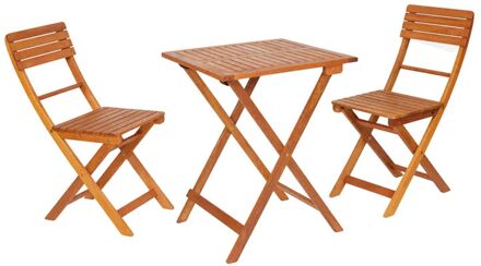 SenS-Line Bela bistro set - Eucalyptus hardhout - Inklapbaar Bruin