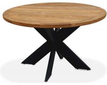 SenS-Line Malta Teak Tuintafel Ø130cm With Alu Legs - Bruin