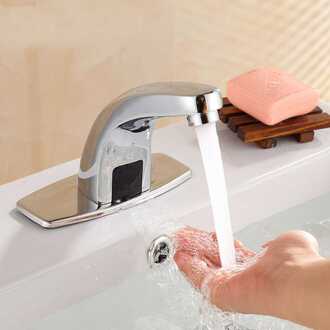 Sensor Kraan Deck Mount Automatische Infrarood Smart Touch Handsfree Inductieve Water Tap Keuken Badkamer Wastafel Kranen Water Tap