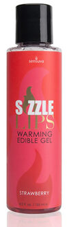 Sensuva Sizzle Lips Verwarmende Eetbare Gel Aardbei - 125 ml