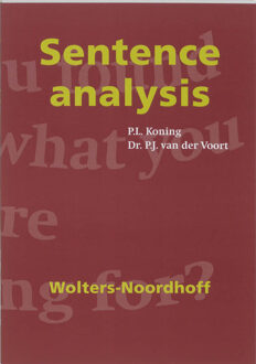 Sentence analysis - Boek P.L. Koning (9001482112)