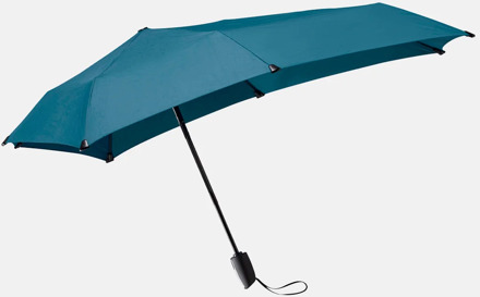 Senz automatic foldable stormparaplu lyons blue Blauw
