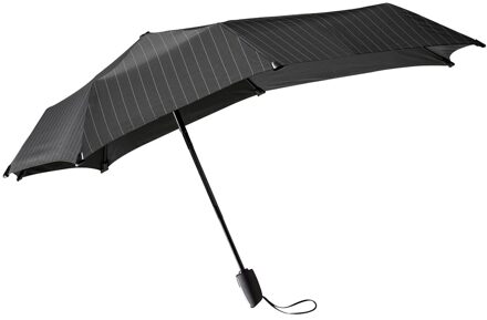 Senz Automatic Opvouwbare Stormparaplu pin stripes black (Storm) Paraplu Zwart - H 91 x B 91