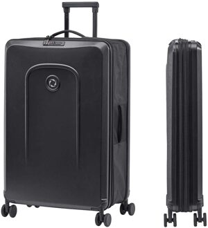 Senz Foldaway Check-In Trolley Large pure black Harde Koffer Zwart - H 76 x B 48.5 x D 27.5