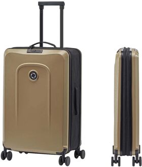 Senz Foldaway Check-In Trolley Medium champagne brown hardcase koffer - H 66 x B 42 x D 25 cm