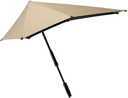 Senz Large Stick Storm Umbrella champagne brown paraplu Bruin