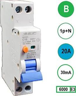 SEP SEP Aardlekautom.1p+n B20 30mA 6kA (18mm)