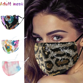 Sequin Mask Breathable Face Mask Reusable Mouth Cover Anti Pollution Protective Mask Adult Washable Mouth Mask mascarillas