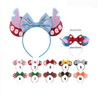 Sequin Mouse Ears Headband Minnie Hair Bows Charactor For Women Festival Hairband Girls Hair Accessories Party