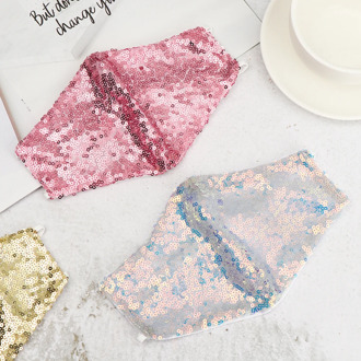 Sequins Face Mask Glitter Mouth Mask Breathable Face Mask Covering for Women Girls Health Care Bling Mouth Respirator Dropship