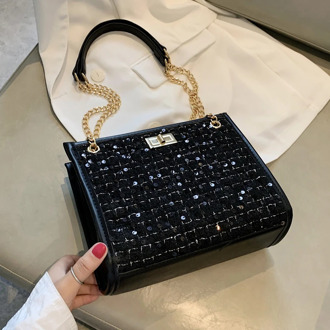 Sequins Square Large Tote bag 2020 Fashion New High-quality Wool Women's Designer Handbag Travel Chain Shoulder Messenger Bag
