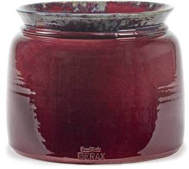 Serax Bloempot Reactive Aubergine-Bordeaux rood-Paars D 25 cm H 21 cm Paars, Rood